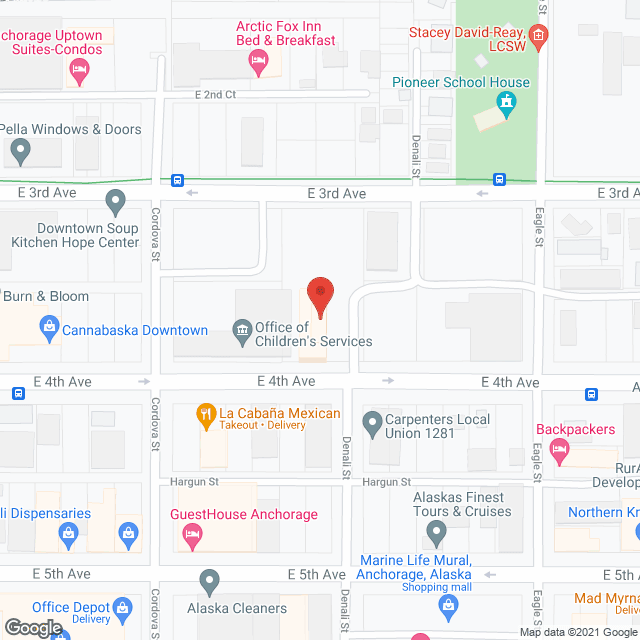Map of the neighborhood around Marlow Manor Downtown