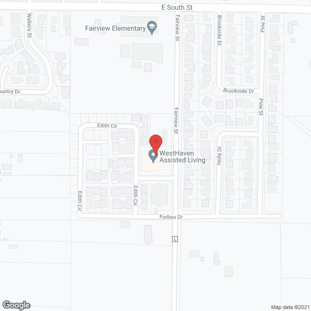 Map of the neighborhood around Westhaven Assisted Living