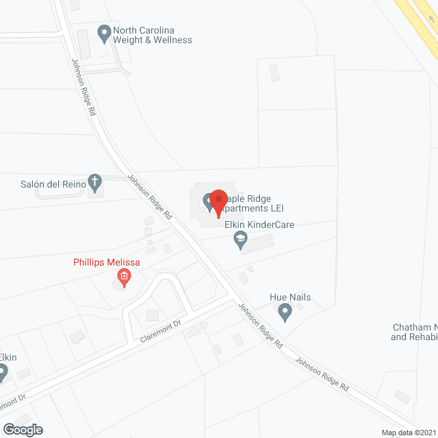 Map of the neighborhood around Maple Ridge Apartments