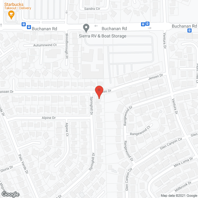Map of the neighborhood around Springhill Gardens