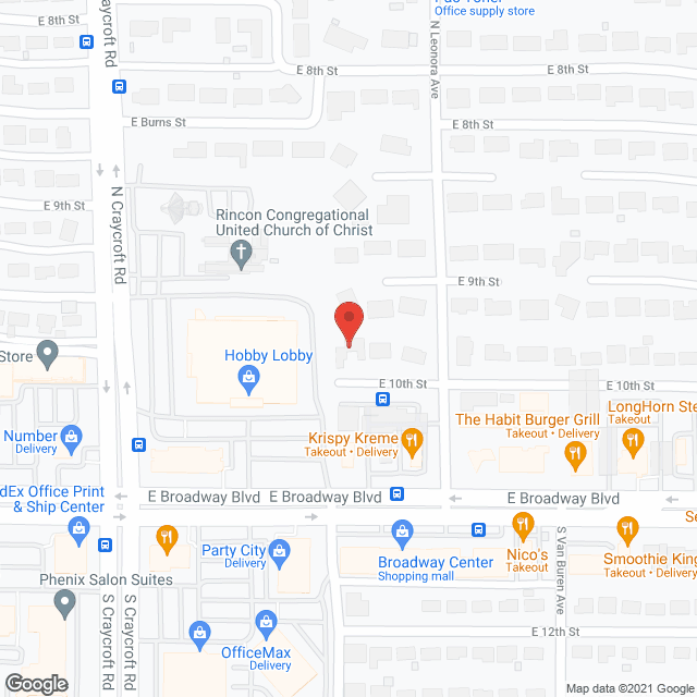 Map of the neighborhood around Serenity Heights Adult Living LLC