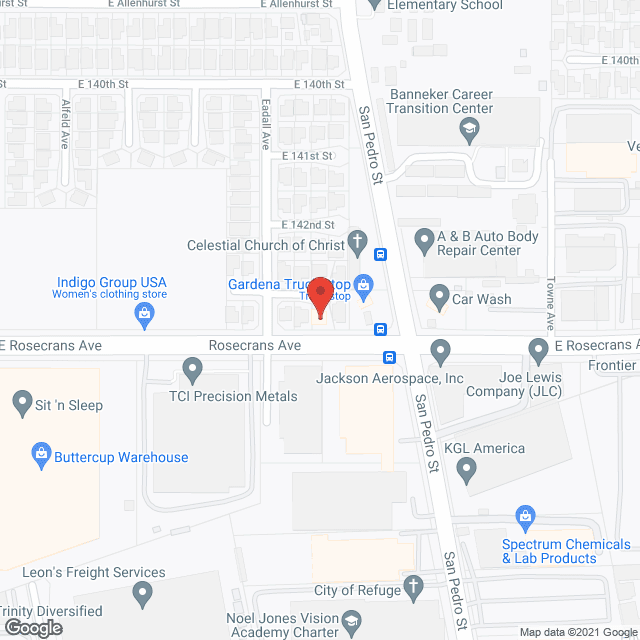 Map of the neighborhood around Charona's Villa Inc.