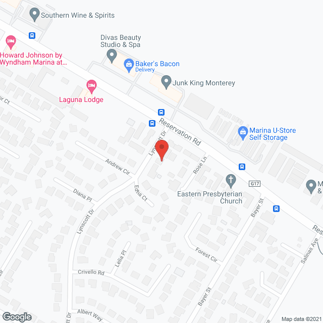 Map of the neighborhood around TLC Home Care