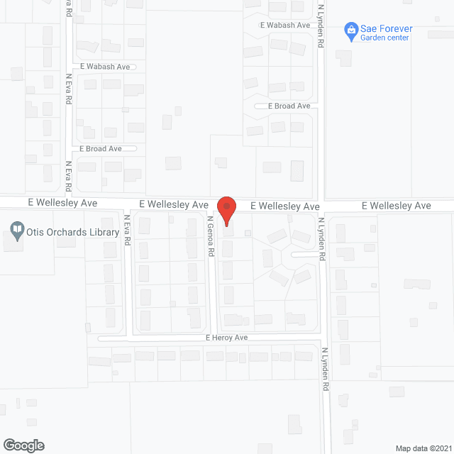 Map of the neighborhood around Rose's Adult Family Home