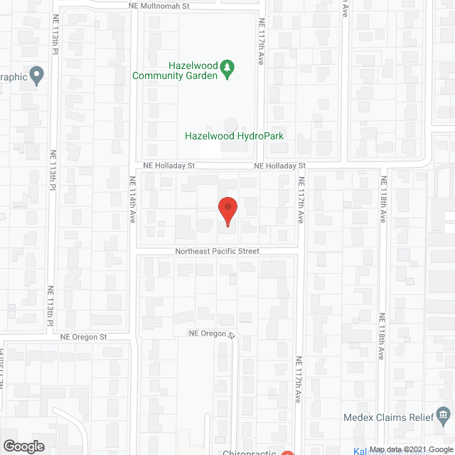 Map of the neighborhood around Pacific Foster Home