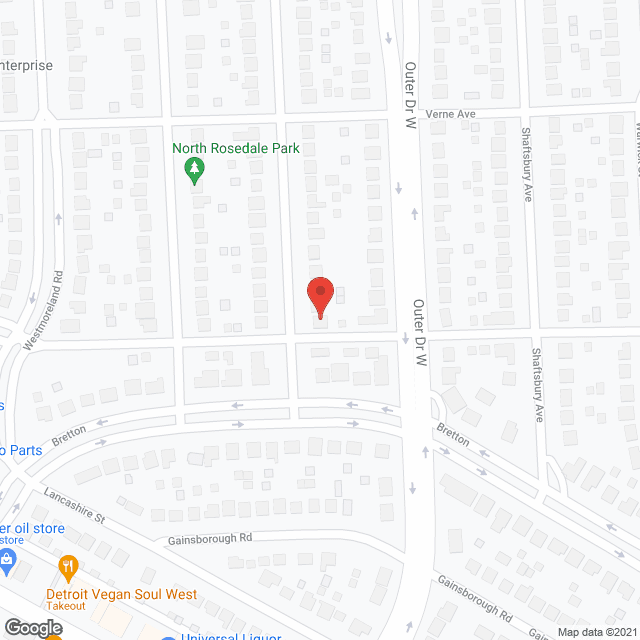 Map of the neighborhood around Huntington Manor