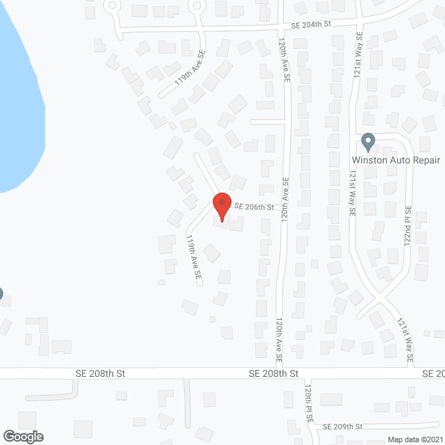Map of the neighborhood around JM Adult Family Home