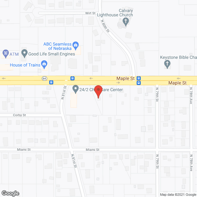 Map of the neighborhood around Betty's House, Inc.