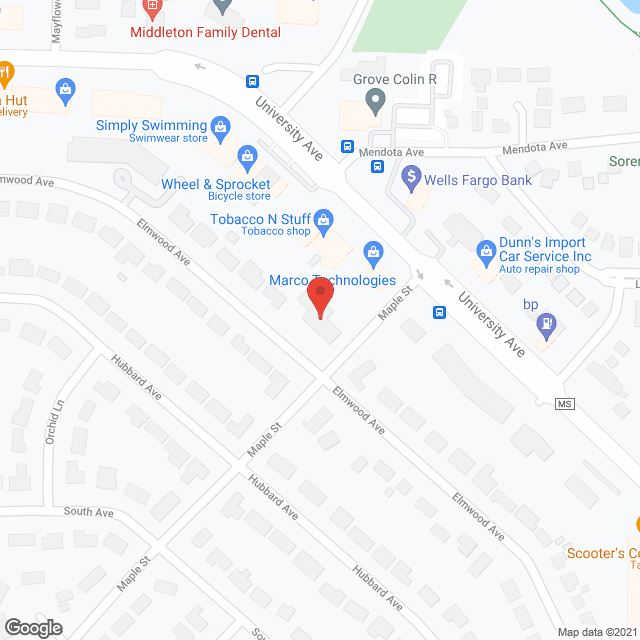 Map of the neighborhood around The Elmwood
