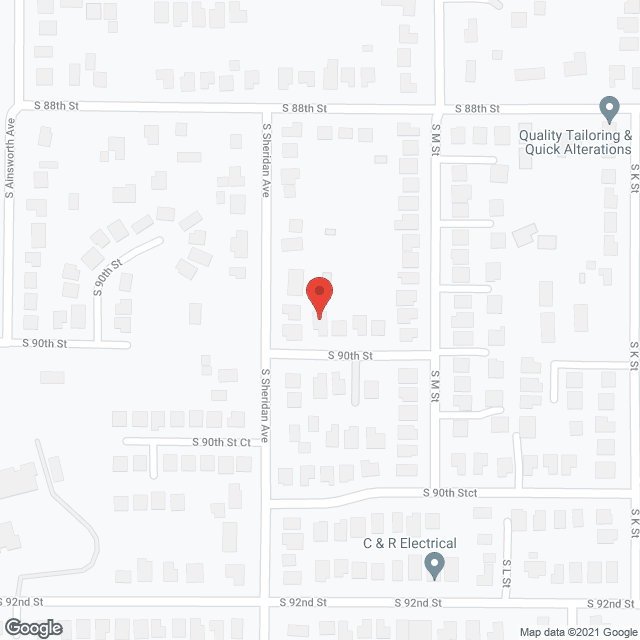 Map of the neighborhood around Hermie's AFH II