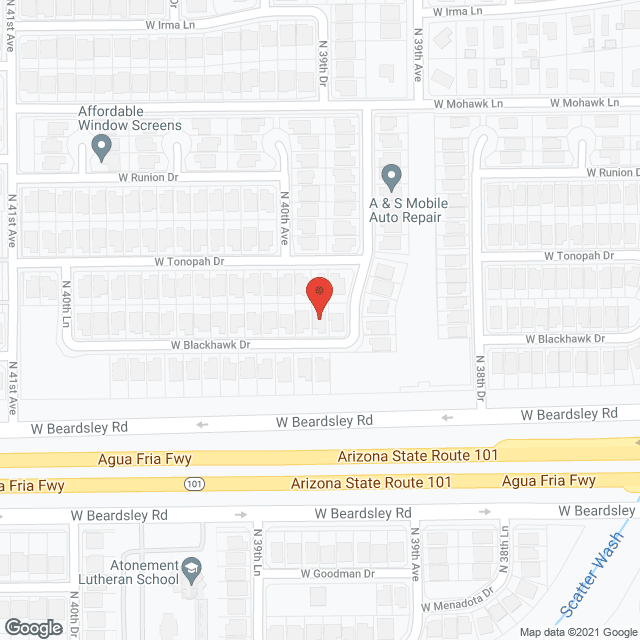 Map of the neighborhood around Amy's Assisted Living