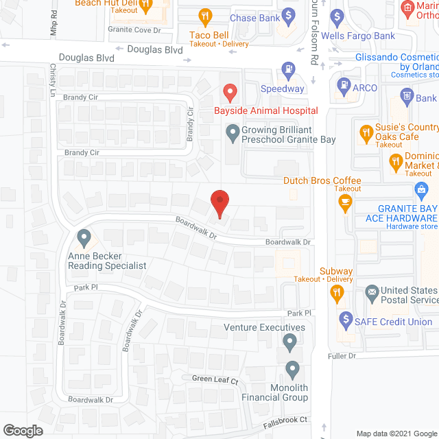 Map of the neighborhood around Cana Place