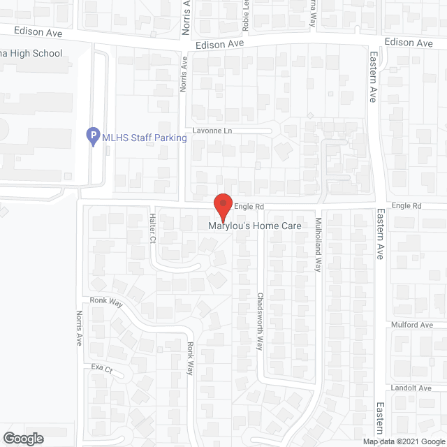 Map of the neighborhood around MaryLou's Home Care
