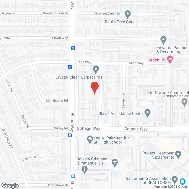 Map of the neighborhood around The Haven Home