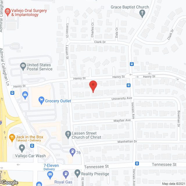 Map of the neighborhood around Tennessee Manor