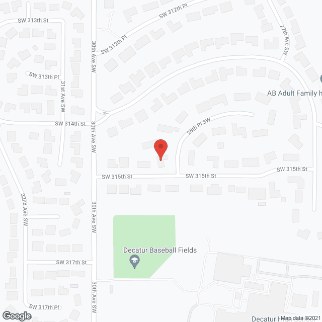 Map of the neighborhood around Marine View AFH I