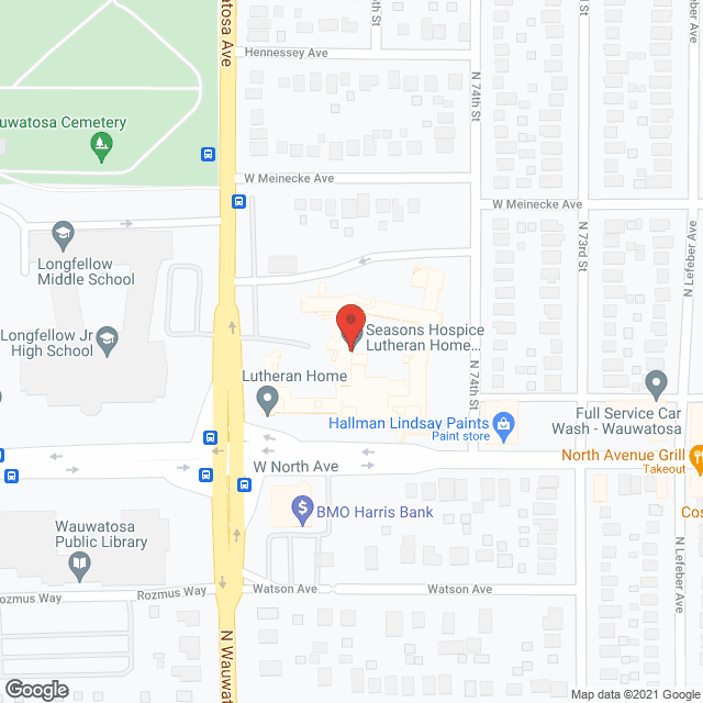 Map of the neighborhood around Lutheran Home Memory Care