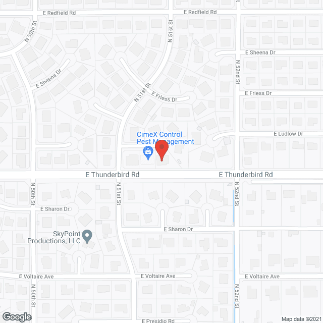 Map of the neighborhood around Sage House Calavar