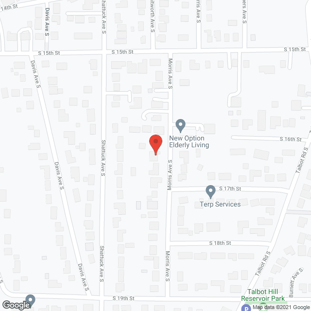 Map of the neighborhood around Evergreen Gardens AFH