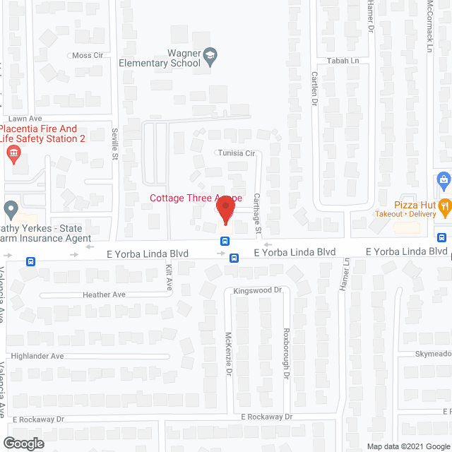 Map of the neighborhood around Agape Cottage III