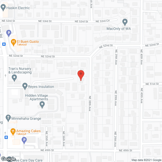 Map of the neighborhood around Mom's Home