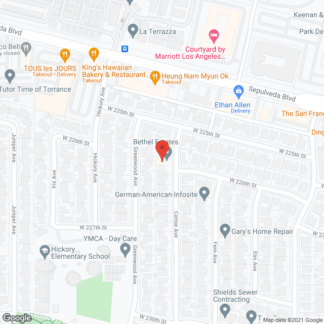 Map of the neighborhood around Bethel Estates Inc.