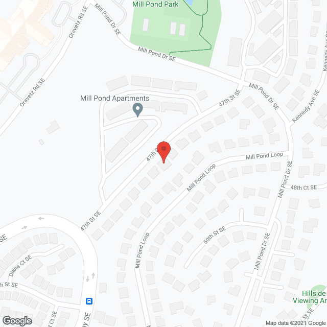 Map of the neighborhood around Belmanor Adult Family Home