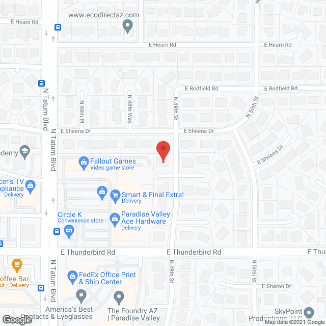 Map of the neighborhood around Golden Days Too