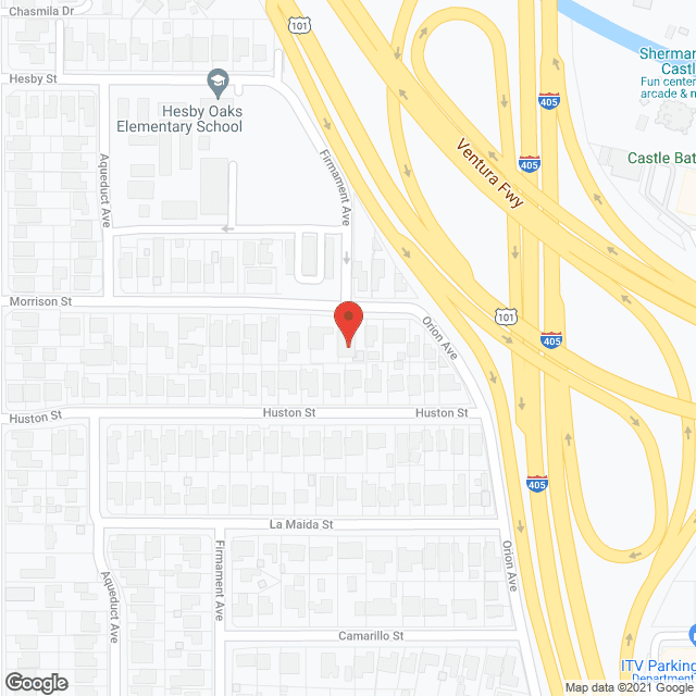 Map of the neighborhood around Villa Aurora/Villa Fe