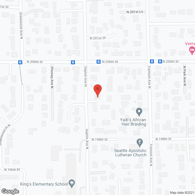 Map of the neighborhood around Peggy's Adult Family Home