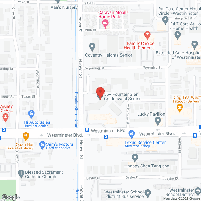 Map of the neighborhood around Huntington Westminster