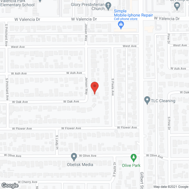 Map of the neighborhood around Helen's Guest Home