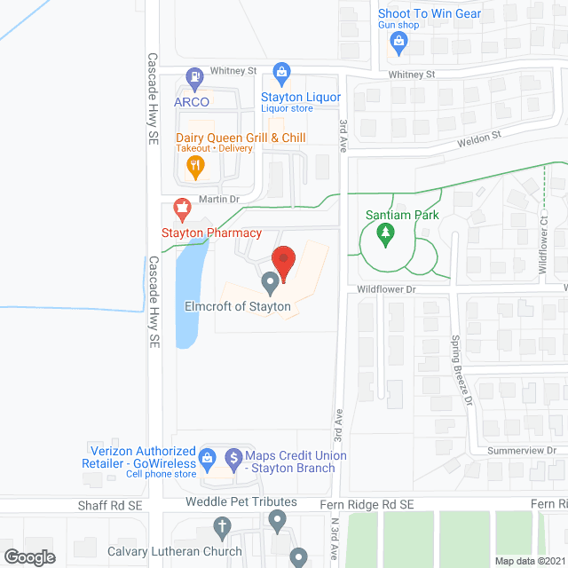 Map of the neighborhood around Brookdale Stayton