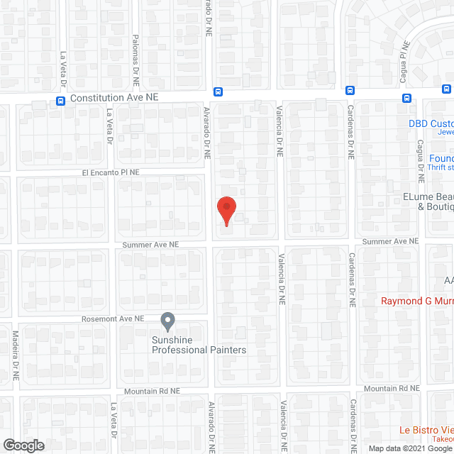 Map of the neighborhood around Alvarado Manor