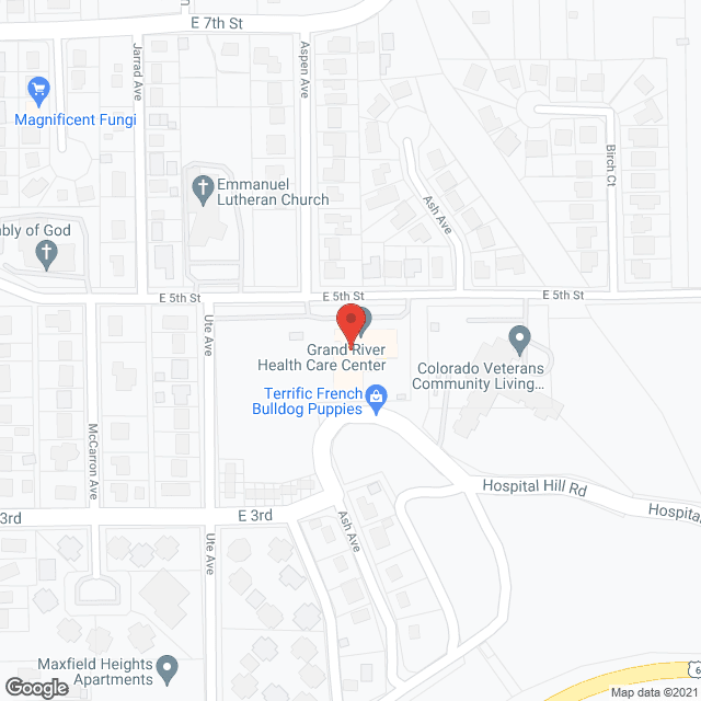 Map of the neighborhood around E Dene Moore Memorial Home