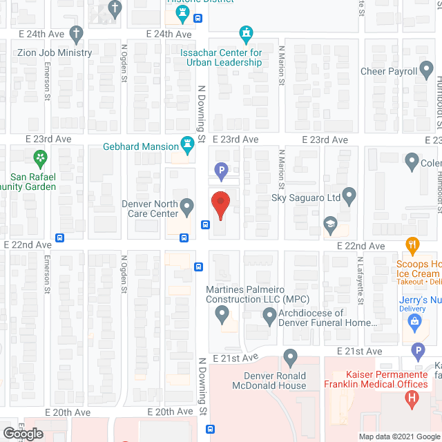 Map of the neighborhood around Shorter Arms Housing Project