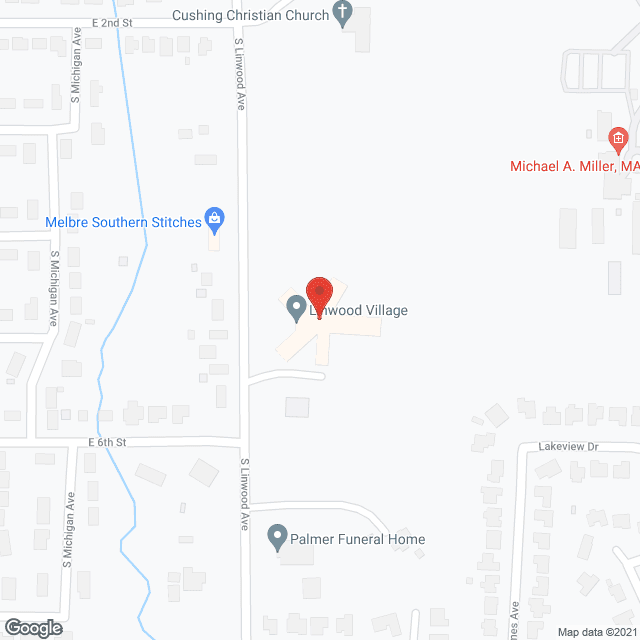 Map of the neighborhood around Linwood Village