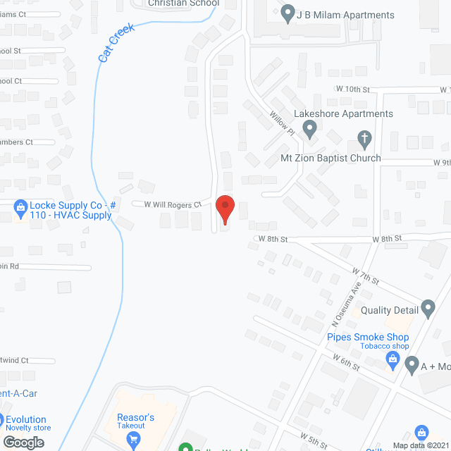 Map of the neighborhood around Lakeshore Apartments