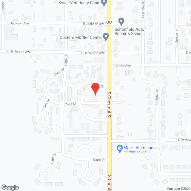 Map of the neighborhood around Bristow Housing Authority