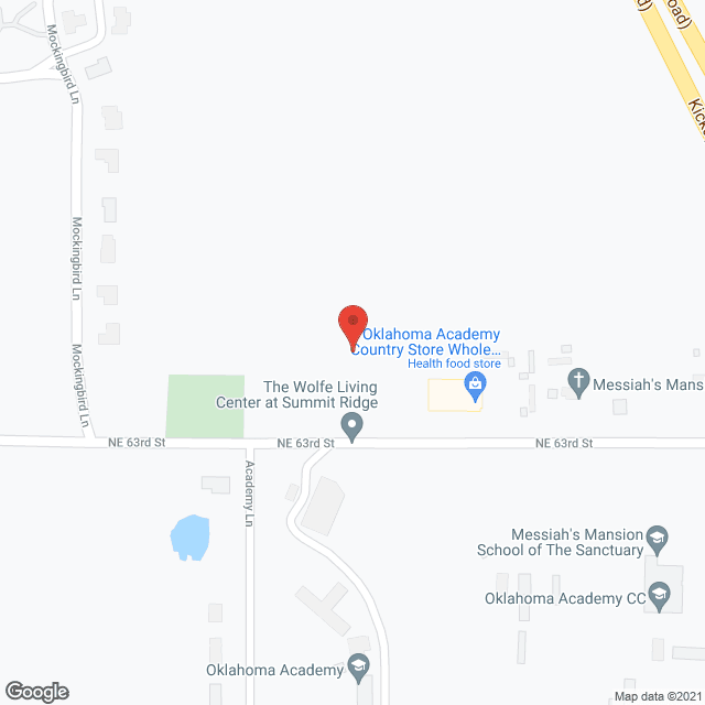 Map of the neighborhood around Wolfe Living Ctr At Summit Rdg