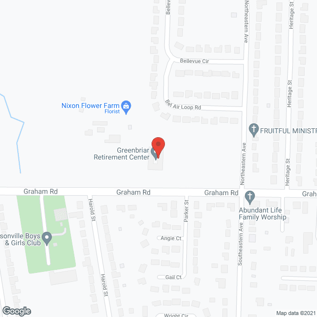 Map of the neighborhood around Greenbriar Retirement of Jacksonville, LLC