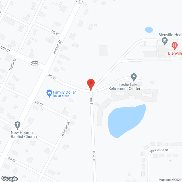 Map of the neighborhood around Baptist Retirement Ctr