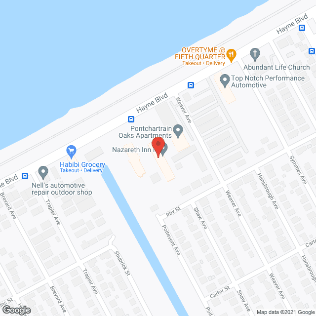 Map of the neighborhood around Nazareth Inn II