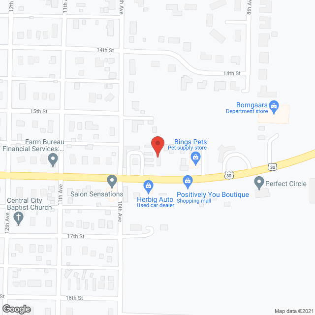 Map of the neighborhood around Central Assisted Living Inc