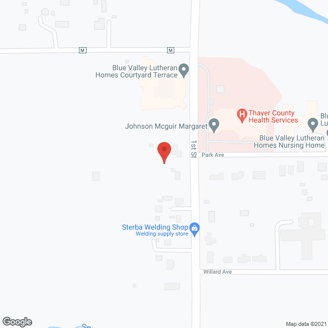 Map of the neighborhood around Blue Valley Riverside Apts