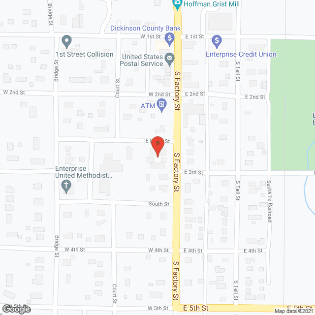 Map of the neighborhood around Enterprise Estates Apartments