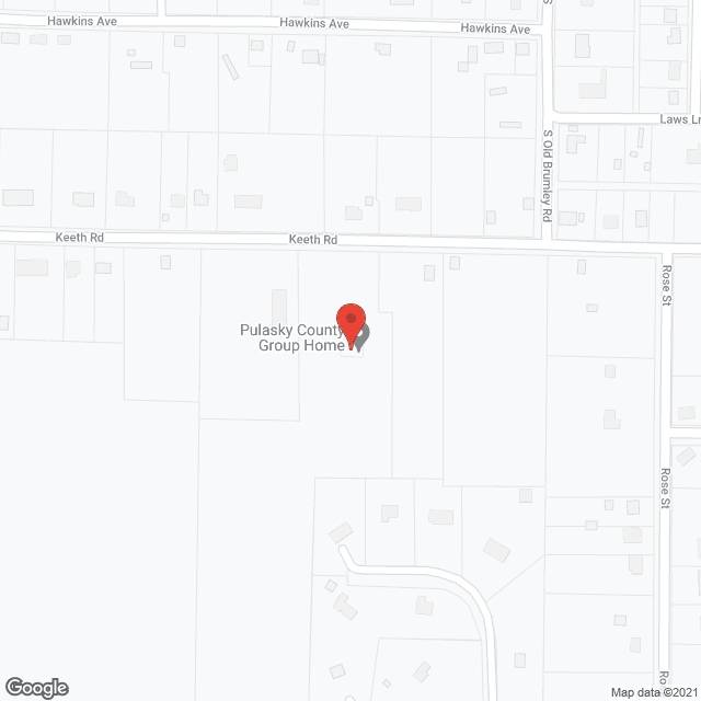 Map of the neighborhood around Pulasky County Group Home