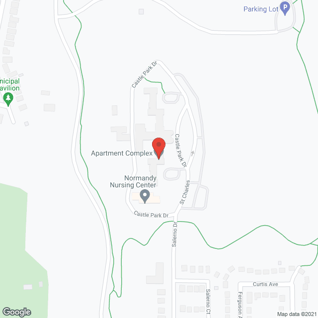 Map of the neighborhood around Castle Park Apartments
