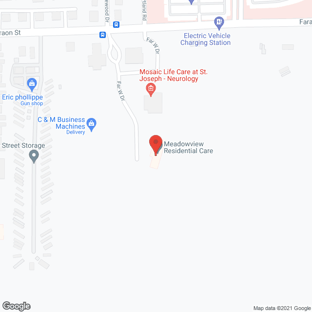 Map of the neighborhood around Meadowview Residential Care