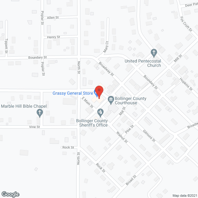 Map of the neighborhood around Diana's Boarding Home
